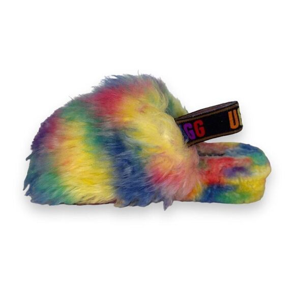 UGG Fluff Yeah "Pride" Slip-on Sandals Multicolor 1131770 Women's 6 - Picture 6 of 10